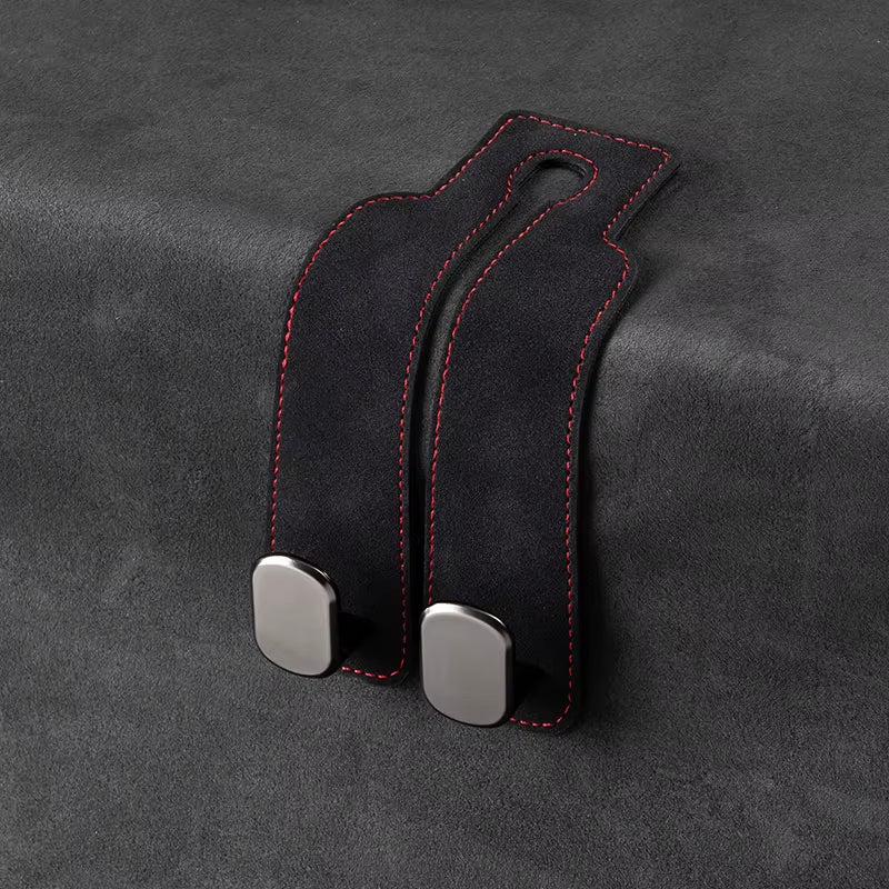 Car Seat Back Hook Suede Double-Headed Rear Storage Storage Small Hook Car Interior Decoration Supplies