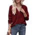 Women's Hooded V-Neck Drawstring Pullover Sweatshirt