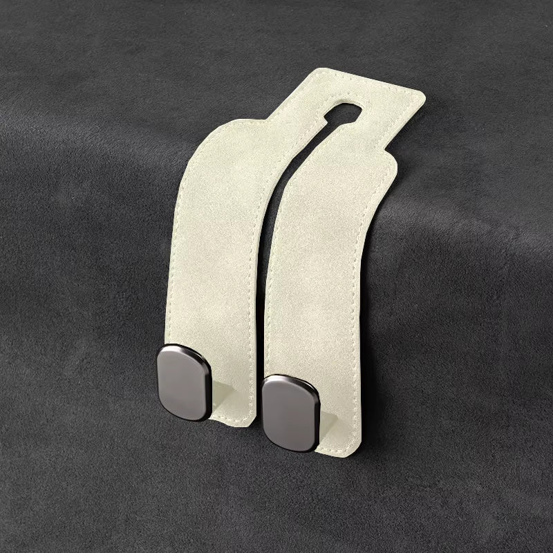 Car Seat Back Hook Suede Double-Headed Rear Storage Storage Small Hook Car Interior Decoration Supplies