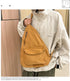 Canvas Sling Bag, Solid Color Crossbody Bag, Women's Simple Chest Purse