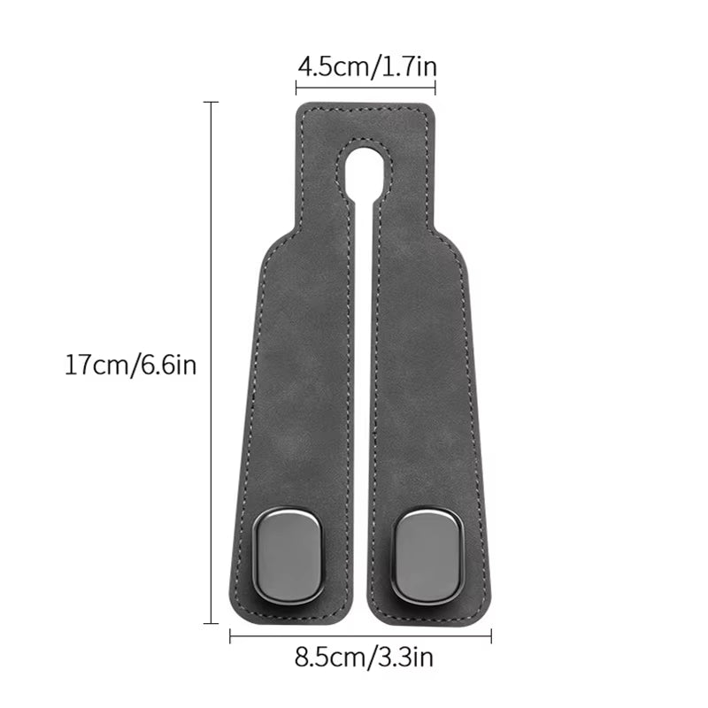 Car Seat Back Hook Suede Double-Headed Rear Storage Storage Small Hook Car Interior Decoration Supplies