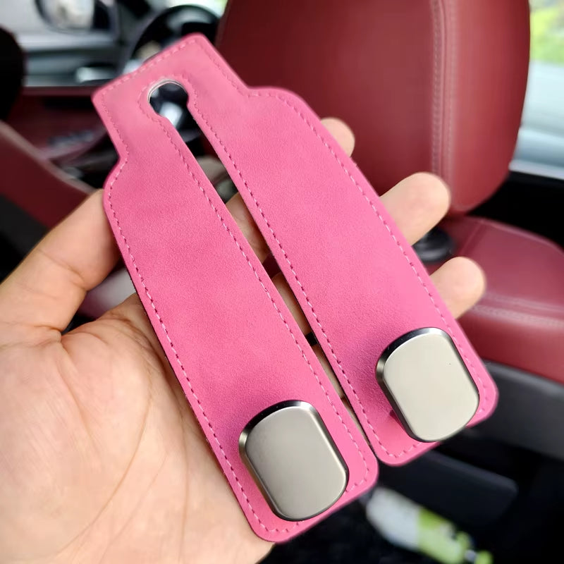 Car Seat Back Hook Suede Double-Headed Rear Storage Storage Small Hook Car Interior Decoration Supplies