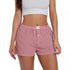 Vacation Simple Plaid Beach Shorts Women's Loose Casual Pants