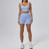 Nude Feel High Elastic Sports Contrast Color Yoga Suit