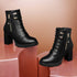 British Style Autumn And Winter Single Boots High Heels for Women