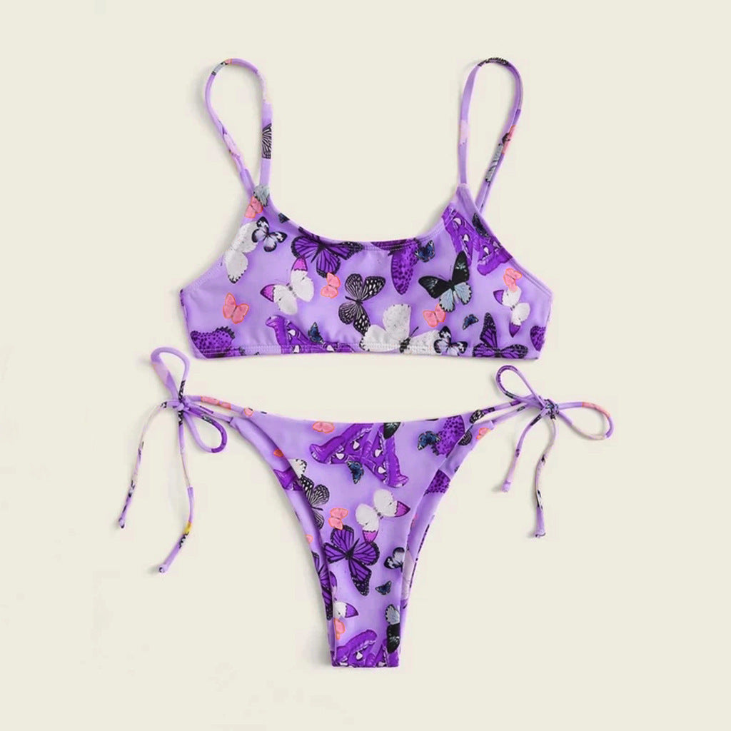 Summer Floral Print Bikini – Push-Up Beach Swimsuit