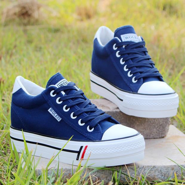 Canvas Shoes – Trifle Platform White Shoes for Women