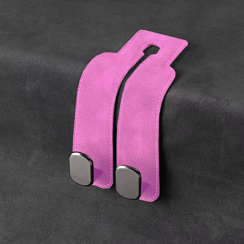 Car Seat Back Hook Suede Double-Headed Rear Storage Storage Small Hook Car Interior Decoration Supplies